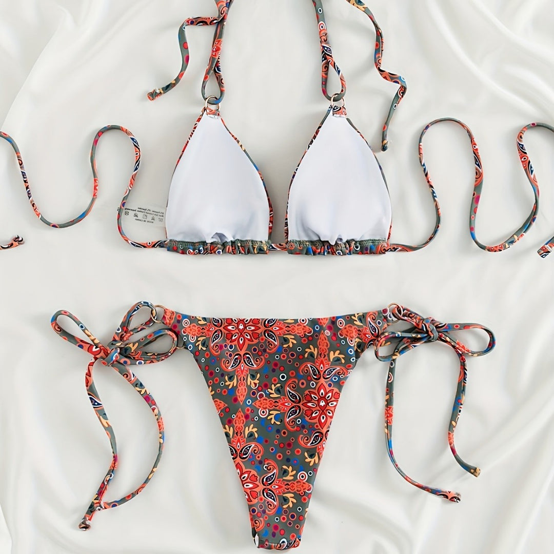 Damen Bikiniset mit verstellbaren Trägern und modernen Schnürdetails Echo Archiv
