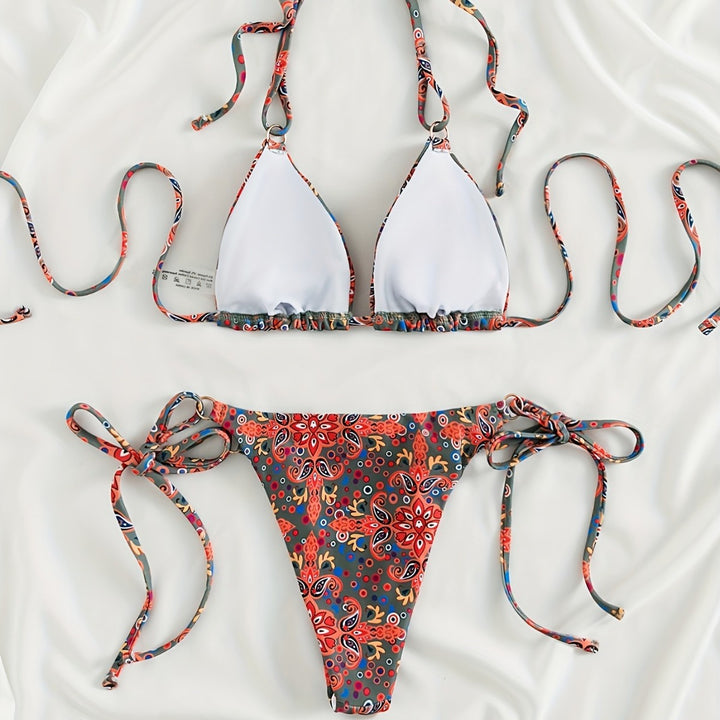 Damen Bikiniset mit verstellbaren Trägern und modernen Schnürdetails Echo Archiv