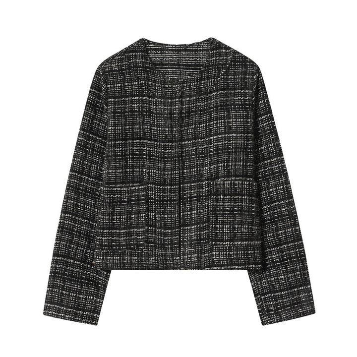 Damen Boxy-Tweedjacke im Bouclé‑Look mit verdeckter Knopfleiste und kastiger Silhouette Echo Archiv