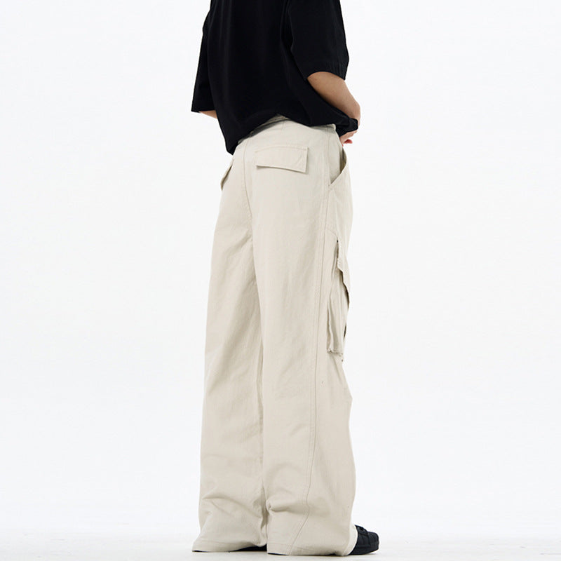 Herren weite technische Multi-Pocket Cargohose im Palazzoschnitt Echo Archiv