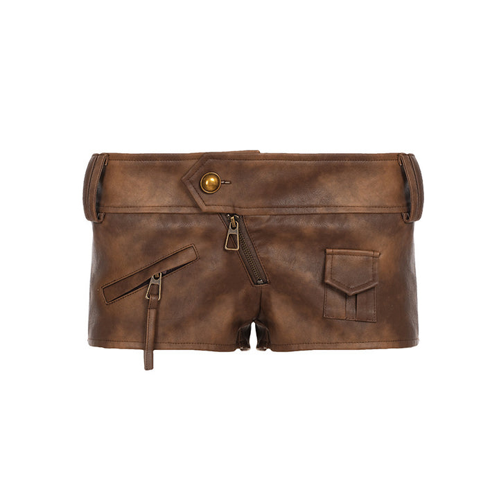 Damen Kunstleder Shorts Echo Archiv