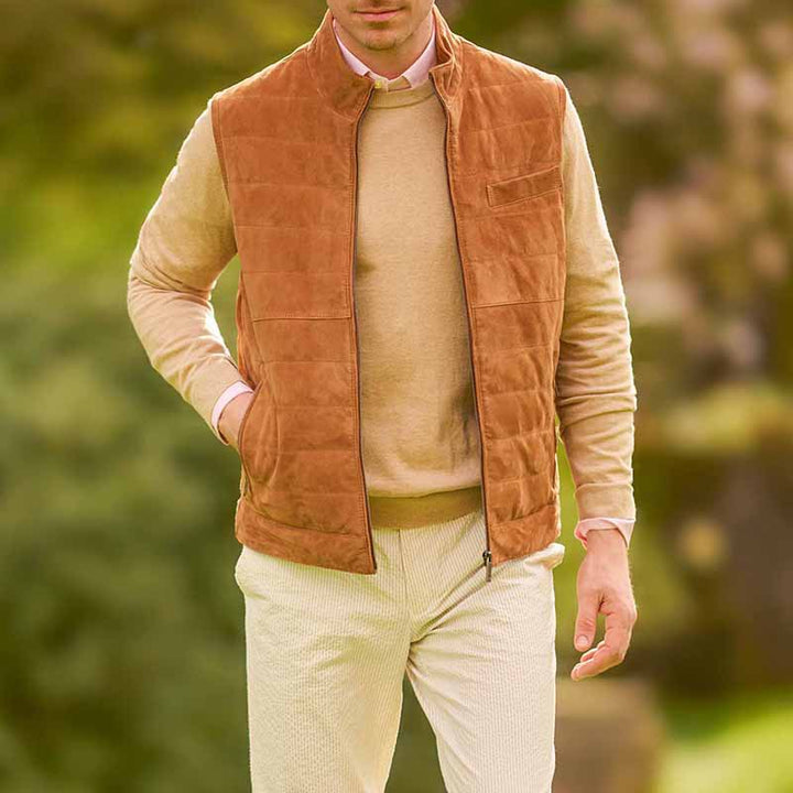 Herren elegante Steppweste aus hochwertigem Material Echoarchiv
