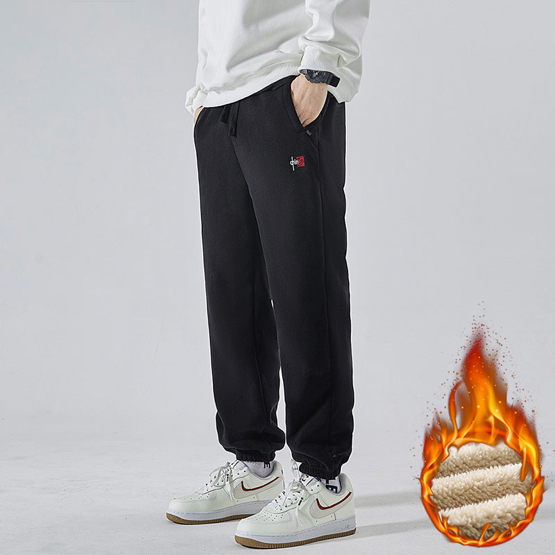 Herren Gefütterte Sweatpants mit Sherpa‑Innenfutter und elastischen Bündchen Echo Archiv
