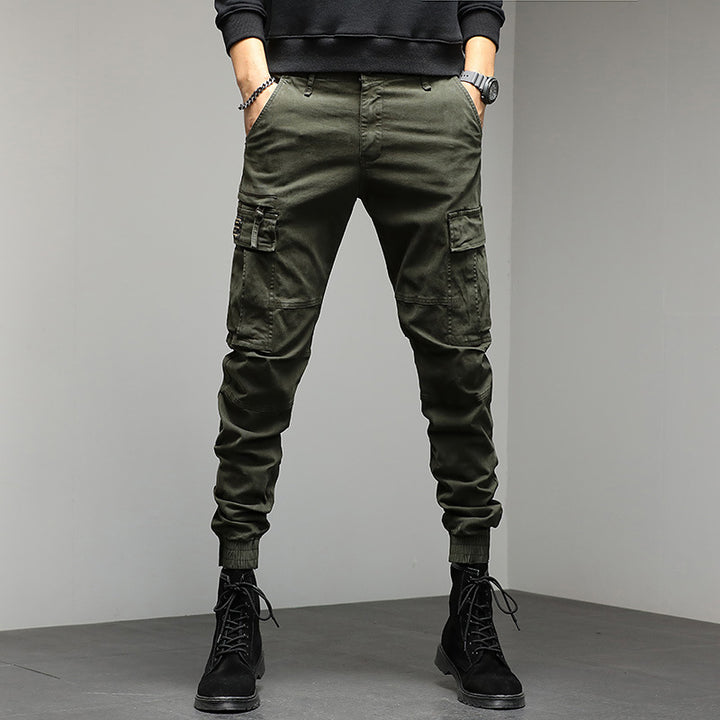 Herren Cargo-Joggerhose im Utility-Stil mit Bündchen und Mehrfachtaschen – Bravaro