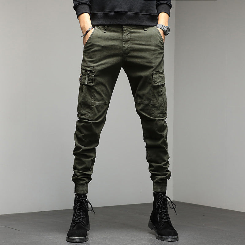 Herren Cargo-Joggerhose mit Multifunktionalen Taschen, verstärkten Kniepartien und elastischen Bündchen Echoarchiv