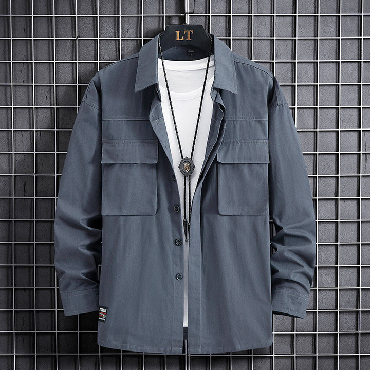 Herren Utility-Hemdjacke mit praktischen Taschen Echoarchiv