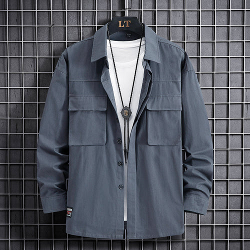 Herren Utility-Hemdjacke mit praktischen Taschen Echoarchiv
