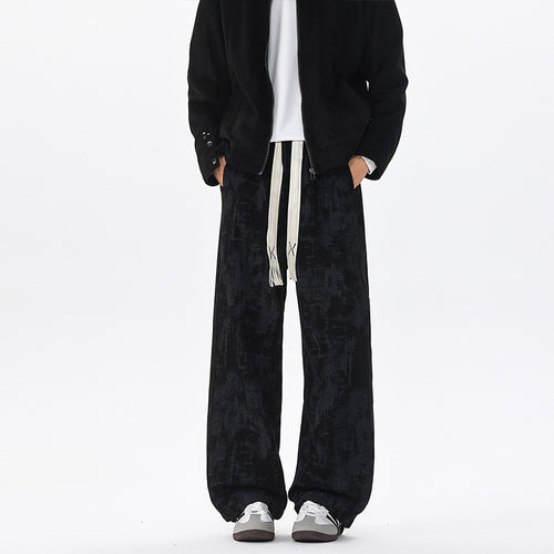 Herren Weit geschnittene Loungehose mit abstraktem Allover‑Print, elastischem Bund und Tunnelzug Echo Archiv