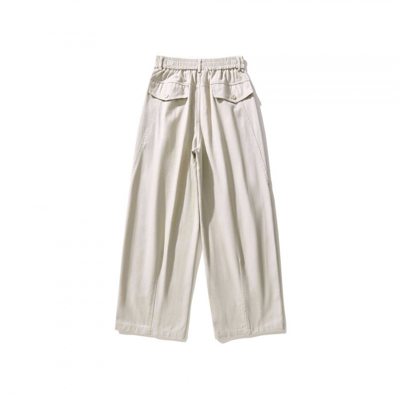 Damen Weite Bundfaltenhose mit hohem Bund und geradem weitem Bein Echo Archiv