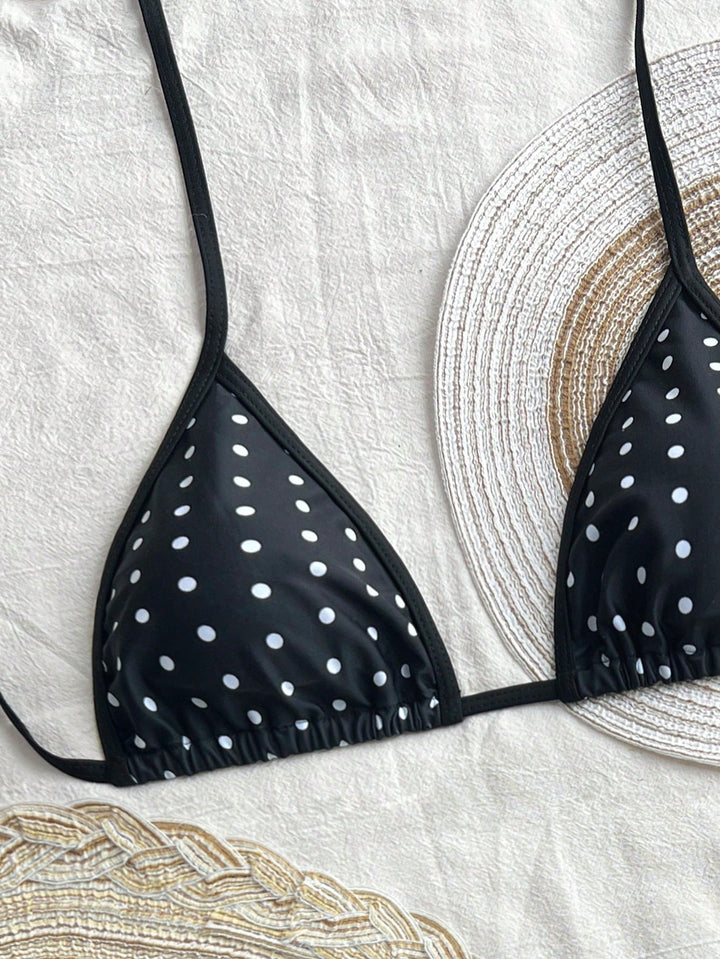 Damen Triangel-Bikini mit verspieltem Rüschensaum Echo Archiv