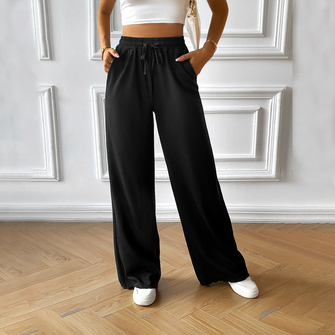 Damen Weite Sporthose mit elastischem Bund und seitlichen Taschen Echo Archiv