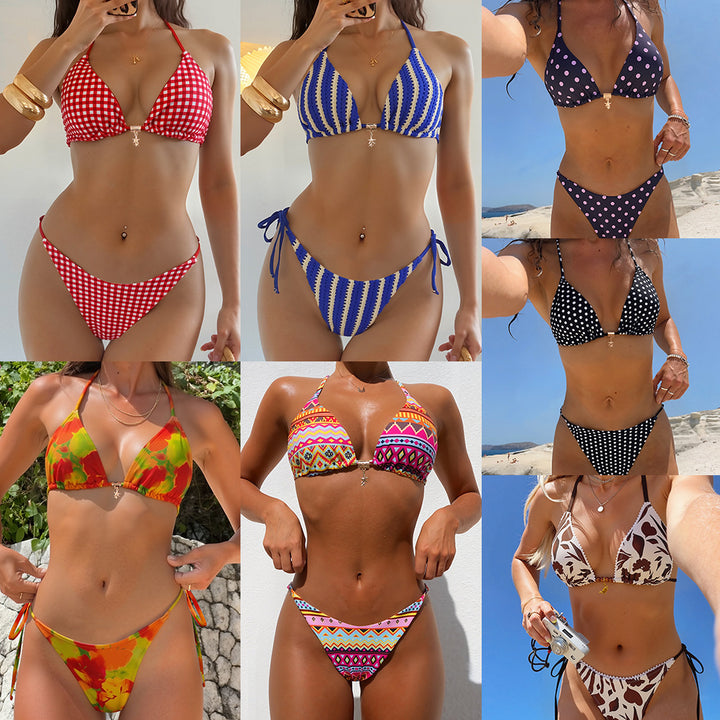 Damen Triangel-Bikini mit raffinierter Blütenapplikation Echo Archiv