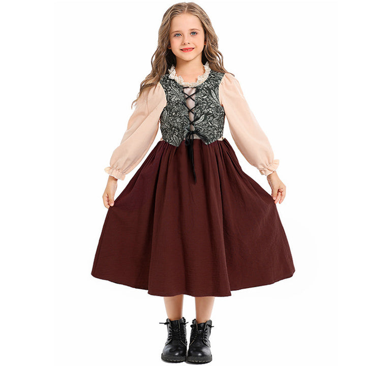 Unisex nan Kinderkostüm Set mit bestickter Paisley-Weste und Rüschenbluse Echo Archiv