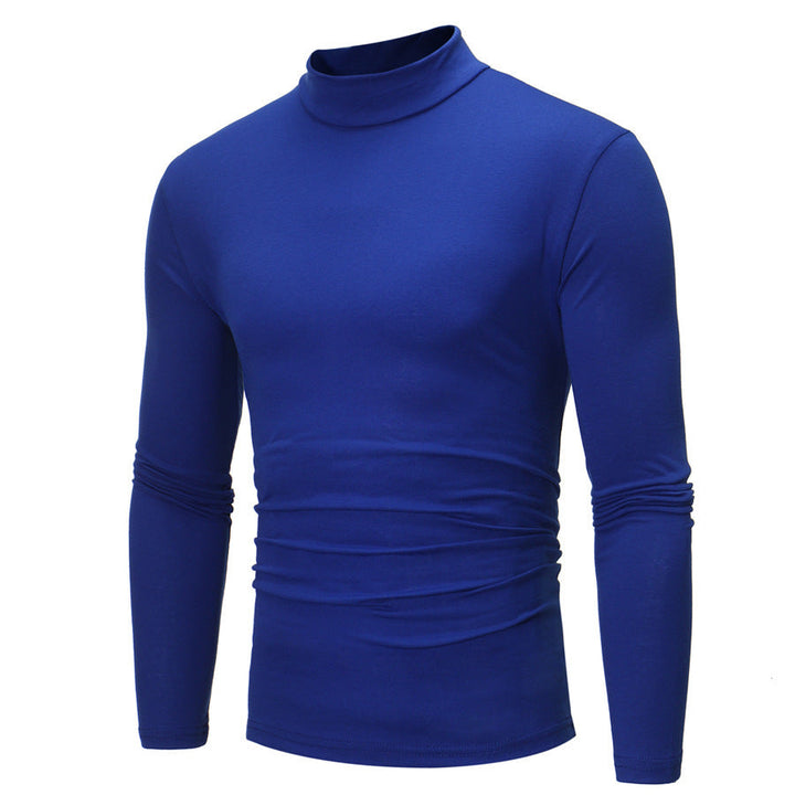 Rollkragen Langarmshirt Herren aus Baumwolle