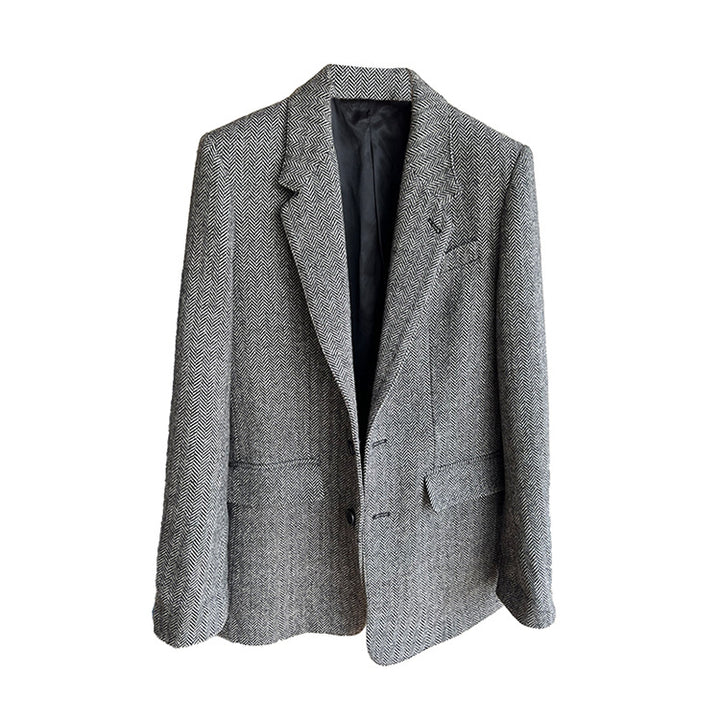 Damen Elegante Tweed-Blazerjacke Echoarchiv