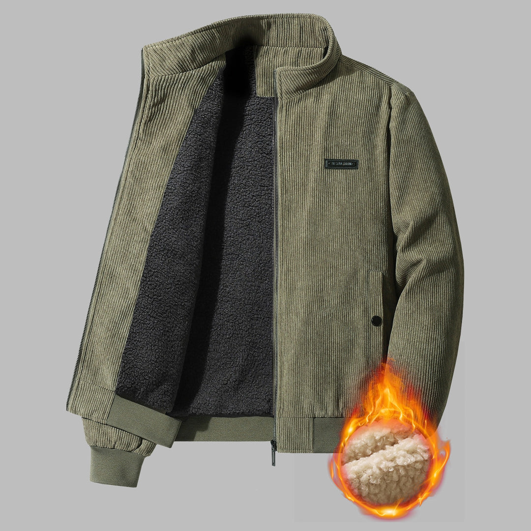 Herren Modische Fleece-Jacke im Cord-Design Echo Archiv