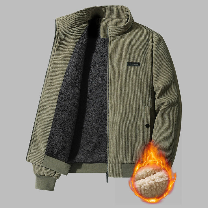 Herren Modische Fleece-Jacke im Cord-Design Echo Archiv