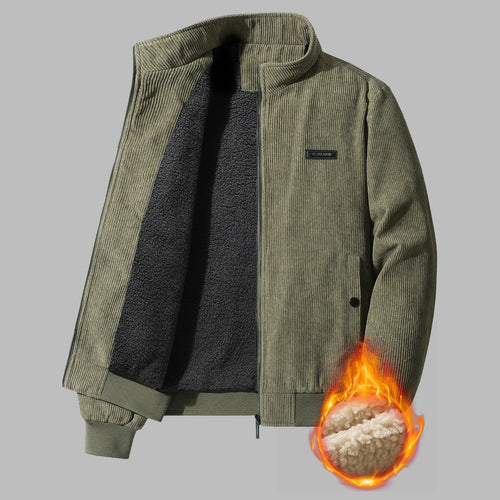 Herren Modische Fleece-Jacke im Cord-Design Echo Archiv