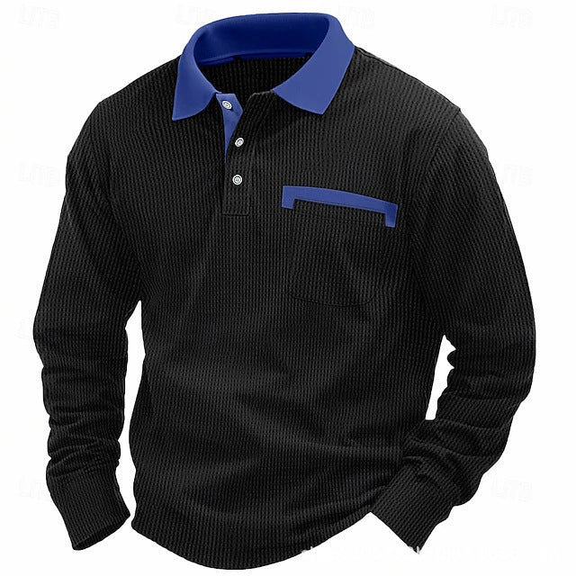 Herren Poloshirt mit strukturiertem Stoff und eleganter Kante Echoarchiv