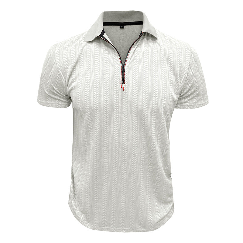 Herren Kurzarm Poloshirt mit hohem Kragen Echoarchiv