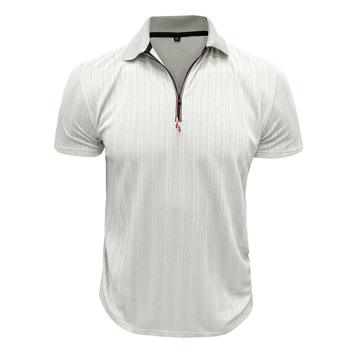 Herren Kurzarm Poloshirt mit hohem Kragen Echoarchiv