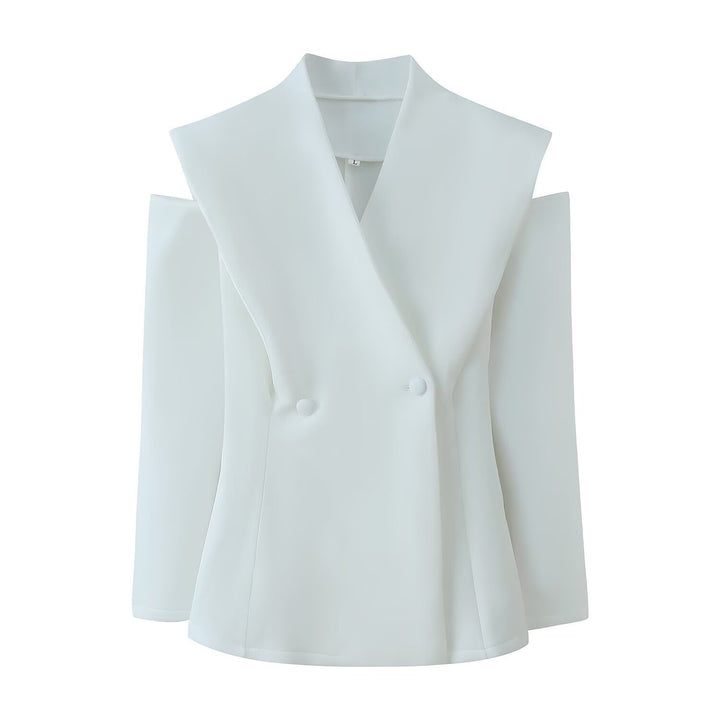 Damen elegante Blazerjacke mit modernem Schnitt und außergewöhnlichem Kragen Echo Archiv