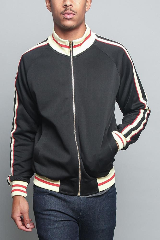 Herren Sportliche Sweatjacke mit kontrastierenden Farbakzenten und hochwertigem Reißverschluss Echoarchiv
