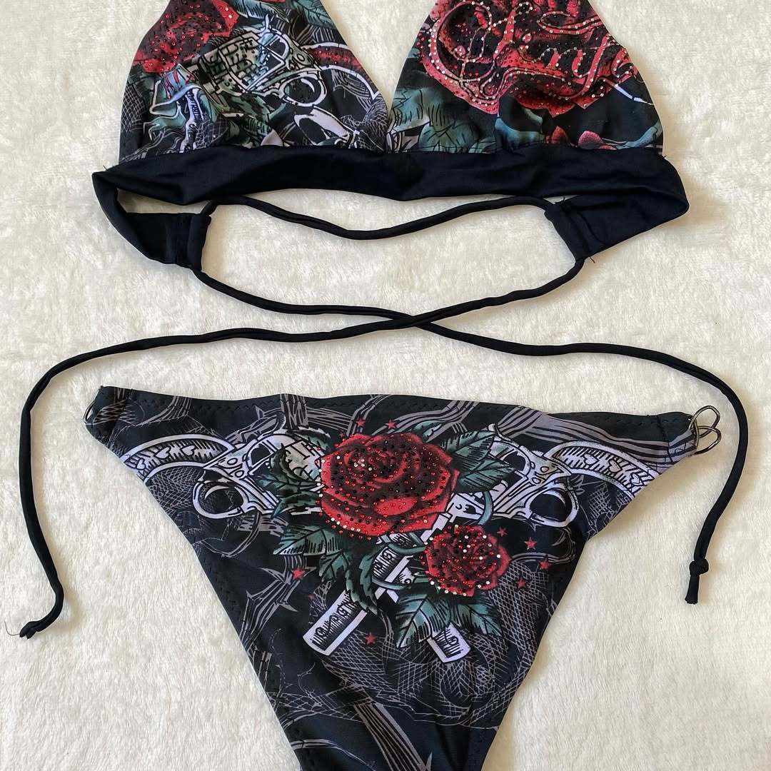 Damen Bikini-Set mit einzigartigem grafischem Design Echo Archiv