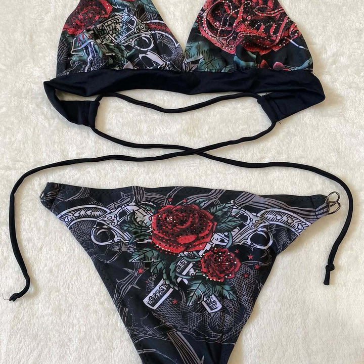 Damen Bikini-Set mit einzigartigem grafischem Design Echo Archiv