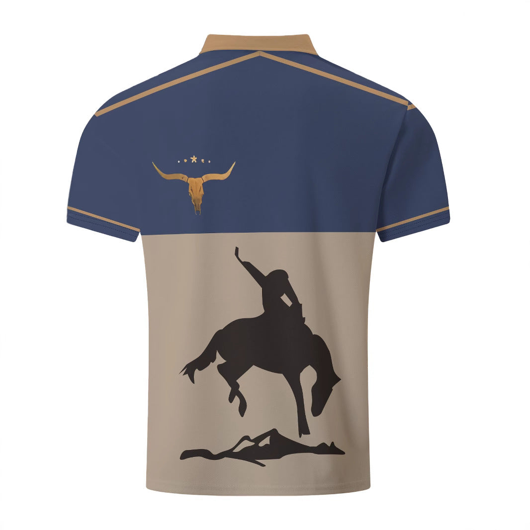 Herren Poloshirt mit modischem Motiv Echoarchiv