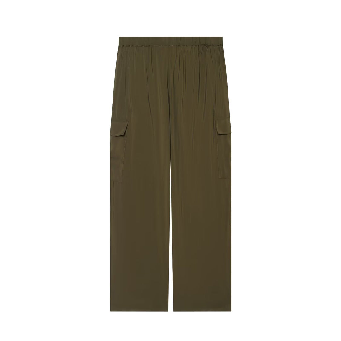 Damen Weite Cargo-Hose mit elastischem Bund und Klappentaschen Echoarchiv