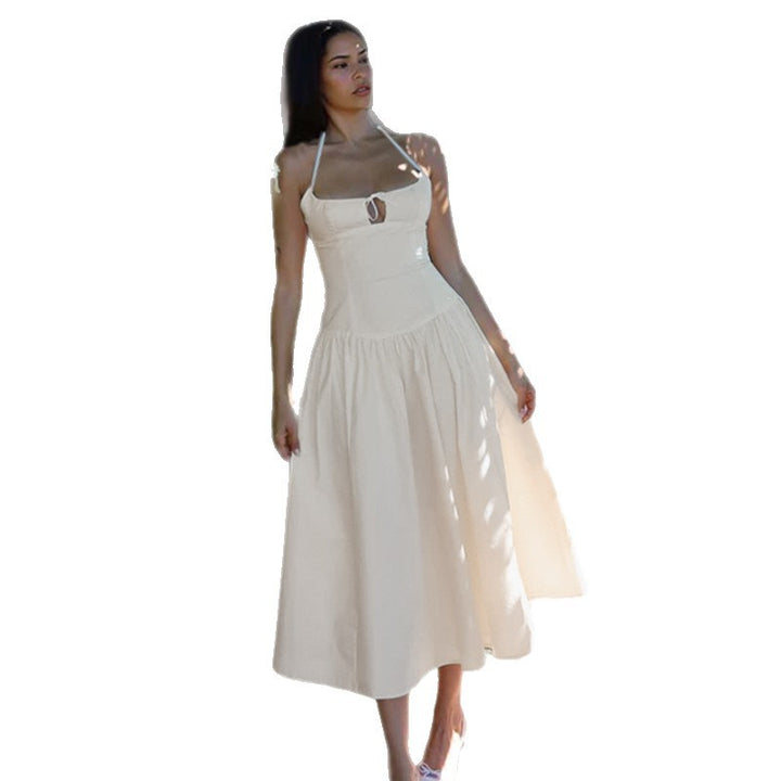 Damen Maxikleid mit verstellbaren Spaghetti-Trägern und fließendem Rock Echo Archiv