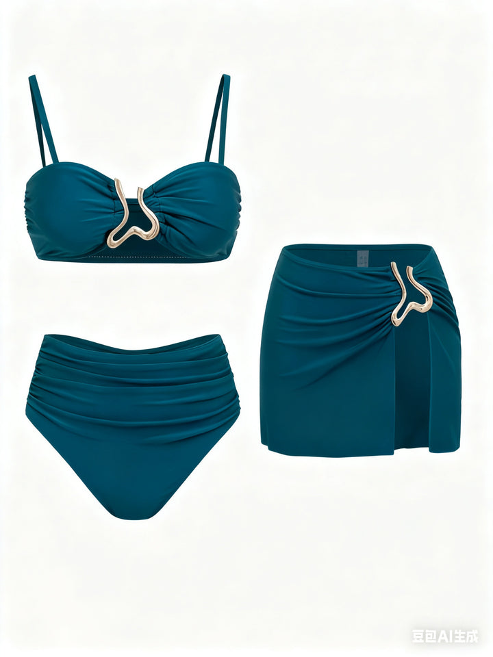 Damen Bikiniset mit elegantem Wickelrock und modischem Design Echo Archiv