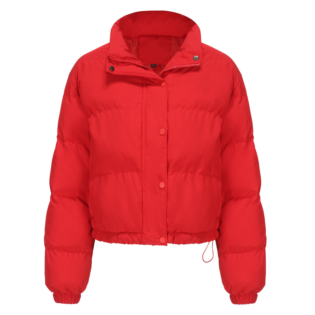 Damen nan kurze gesteppte Winterjacke mit Stehkragen und Kordelzug Echo Archiv