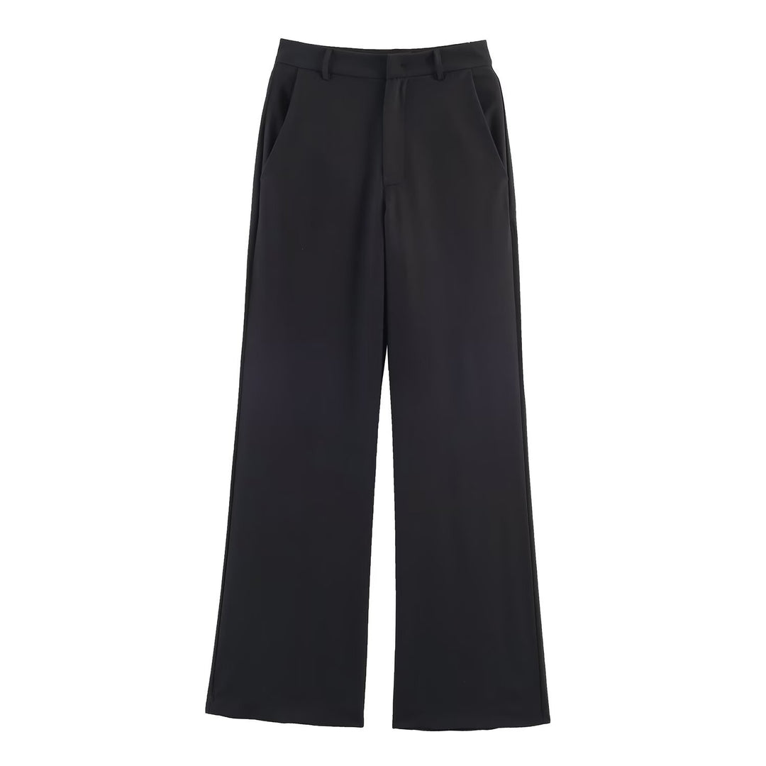 Damen Weite Tailored-Hose mit hoher Taille, Bügelfalte und Eingrifftaschen Echo Archiv