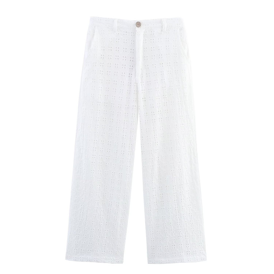 Damen luftige Culotte-Hose aus hochwertigem Lochstrick Echo Archiv