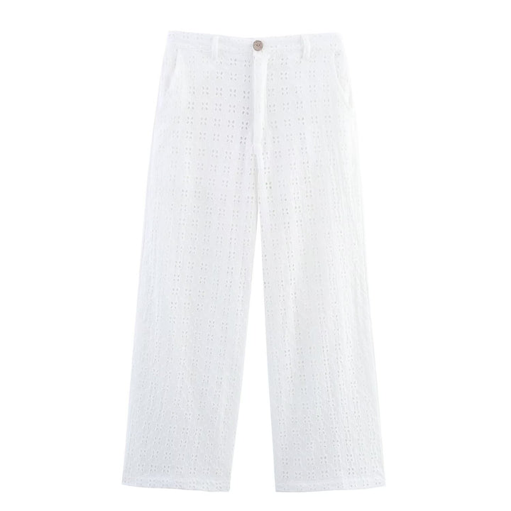 Damen luftige Culotte-Hose aus hochwertigem Lochstrick Echo Archiv