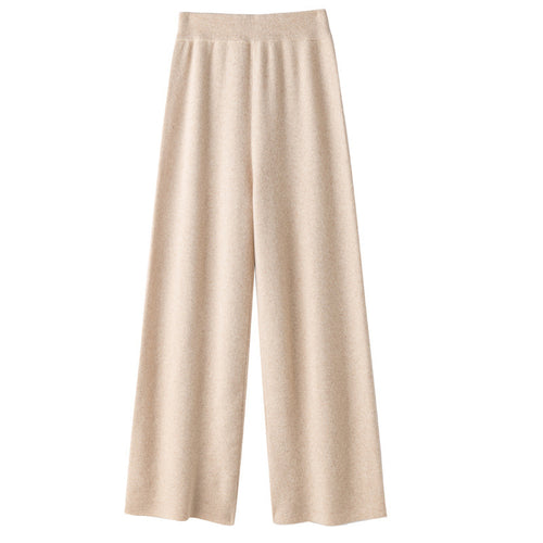 Damen Weite Strickhose mit hohem Bund und kaschmirähnlicher Weichheit Echoarchiv