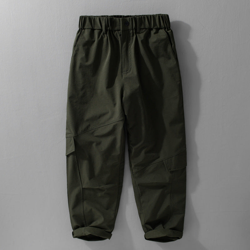 Herren Utility-Cargo-Hose mit elastischem Bund, Knieabnähern und Klappentaschen Echoarchiv