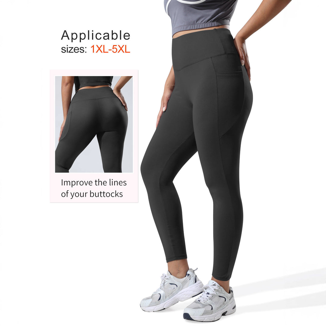 Damen High-Waist Sportleggings mit tiefer Seitentasche und stützendem Komfortbund – Avélisse