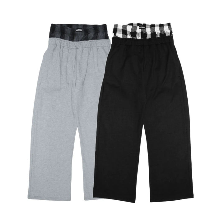 Damen nan lässige Jersey-Loungehose mit elastischem Bund und weitem Bein Echo Archiv
