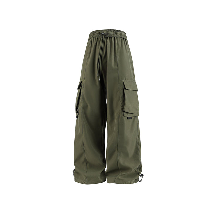 Herren weite Utility‑Cargohose im Baggy‑Cut mit Tunnelzugbund, großen Klappentaschen und verstellbarem Beinabschluss Echo Archiv
