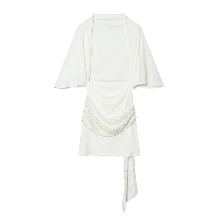 Damen elegantes Oberteil mit geschwungenem Saum und funkelnden Applikationen Echo Archiv