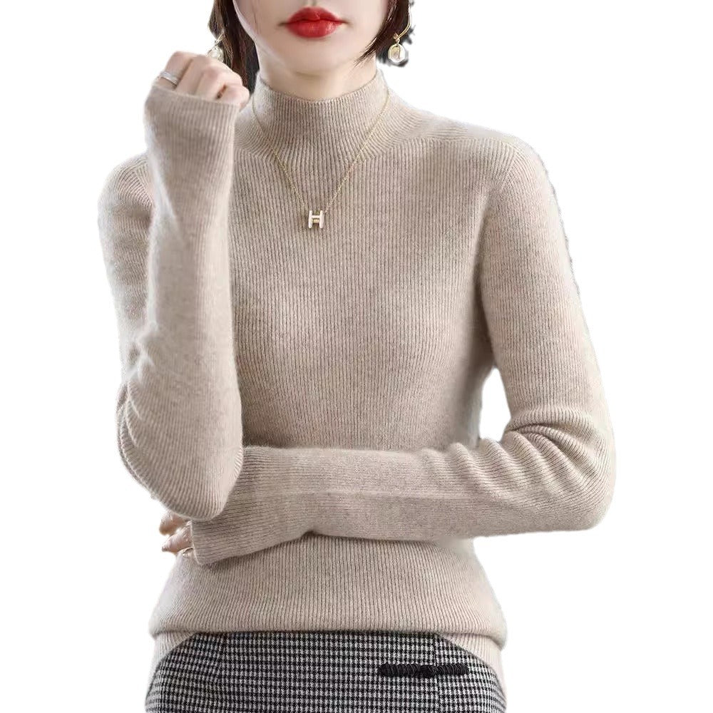 Damen Schmaler Kurzrollkragenpullover in kuscheliger Kaschmir‑Optik mit feiner Rippenstruktur Echoarchiv