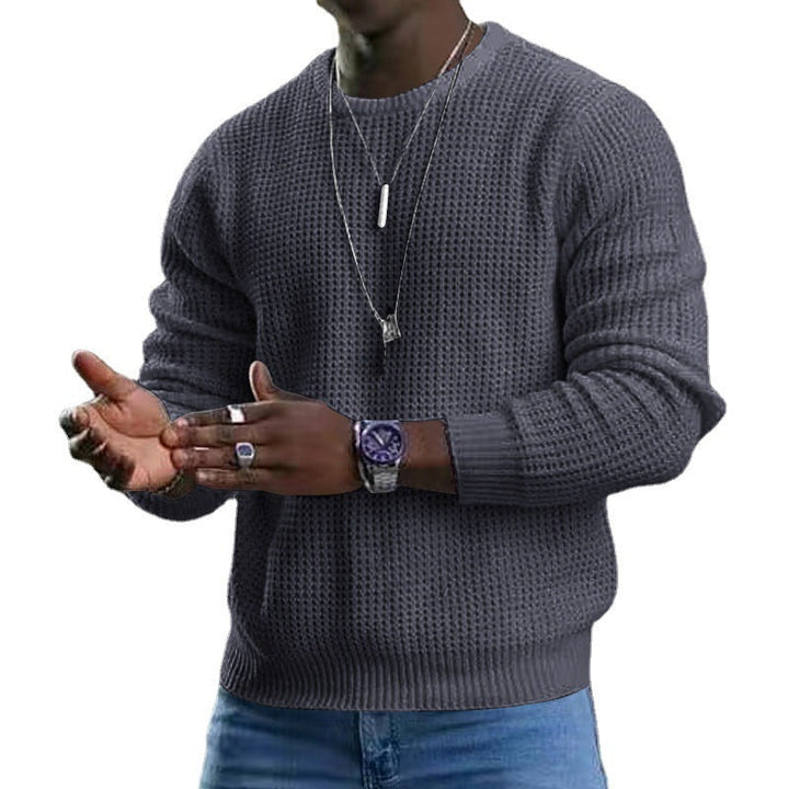 Herren stilvoller Strickpullover mit strukturiertem Design Echoarchiv