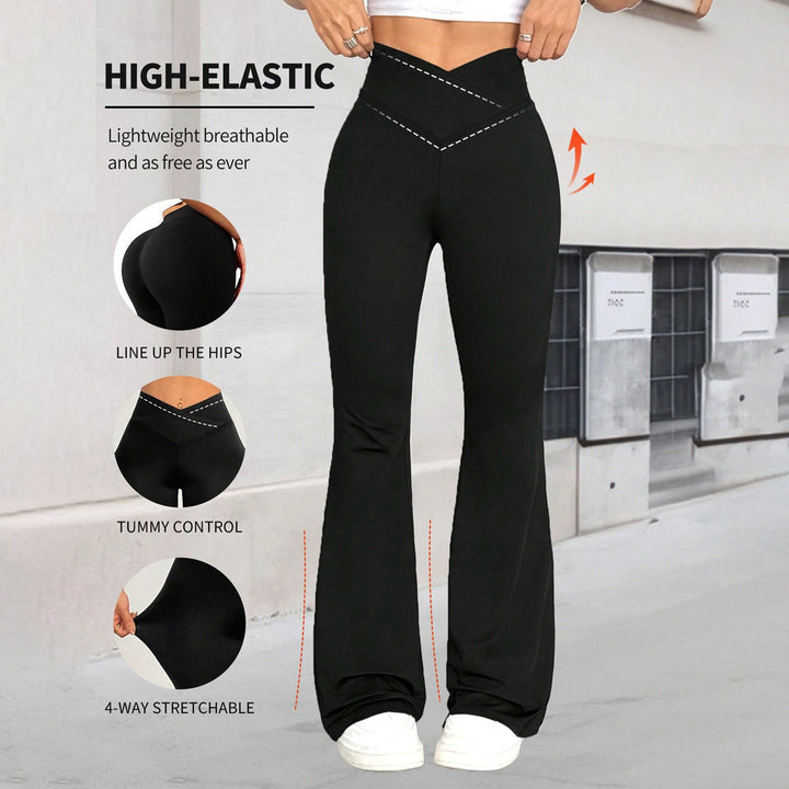 Damen Hochgeschnittene Yoga-Leggings mit Bauchkontrolle und 4-Wege-Stretch Echo Archiv