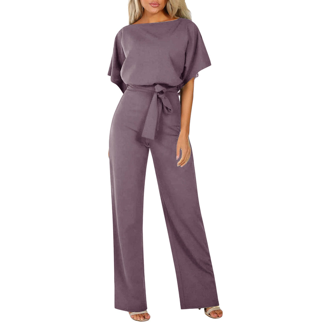 Damen elegantes Set bestehend aus fließender Bluse und weit geschnittenen Hosen Echoarchiv