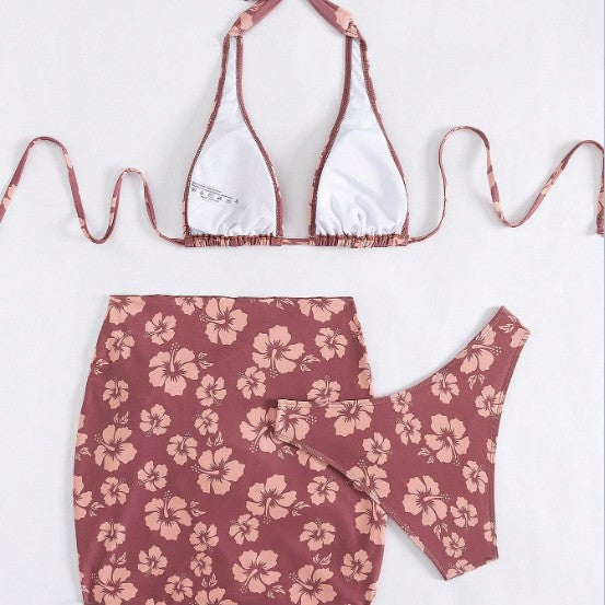 Damen Triangel-Bikini-Set mit modischem Wickelrock Echo Archiv
