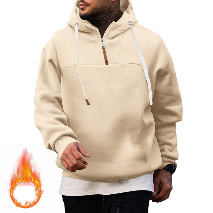 Herren Sport-Hoodie mit hohem Kragen und Reißverschluss Echoarchiv