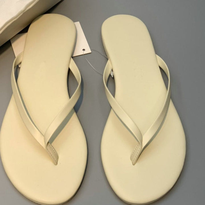 Damen stilvolle Flip-Flops mit glänzendem Riemendesign Echoarchiv